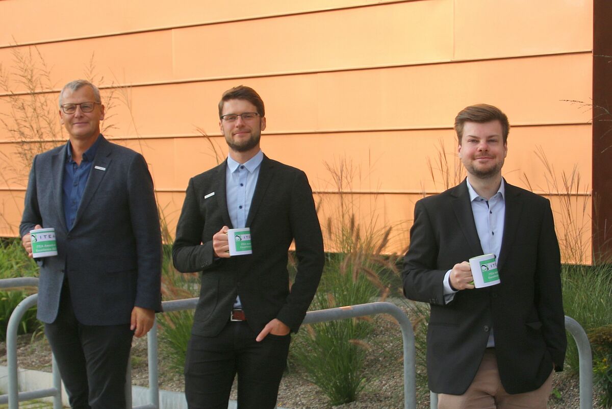 Foto: (V.l.n.r.) Die drei OPTIMUM-Projektpartner der Universität Rostock Dr. Frank Golatowski, Hannes Raddatz und Fabian Hölzke. (Foto: Hendryk Richter)